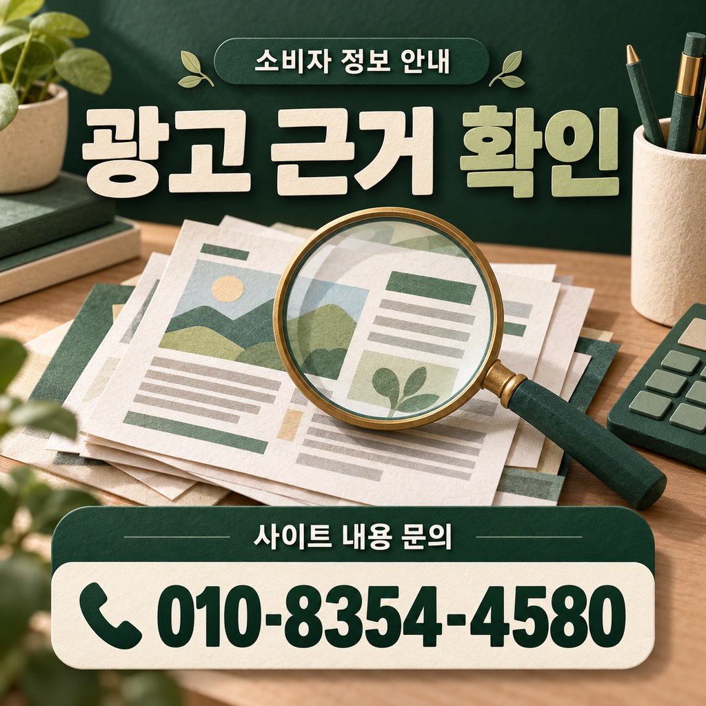 카드깡 수수료 광고 확인 · 설명에 근거가 있는지 어떻게 살펴볼까요? · 내용 문의 010-8354-4580