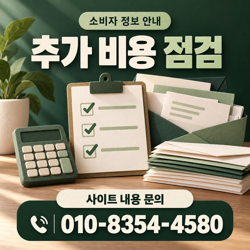 카드깡 수수료 추가 부담 · 예상과 다른 금액을 발견했다면? · 내용 문의 010-8354-4580